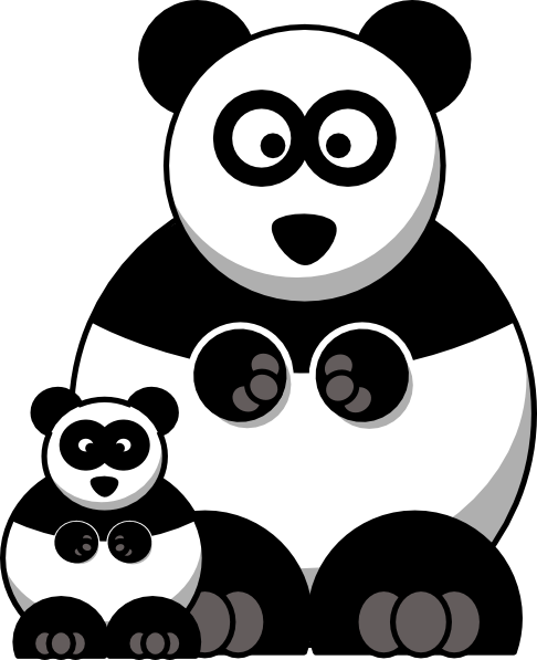panda clipart cartoonish