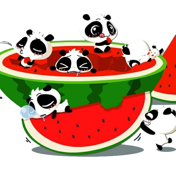 Mobile phone computer panda. Watermelon clipart wallpaper