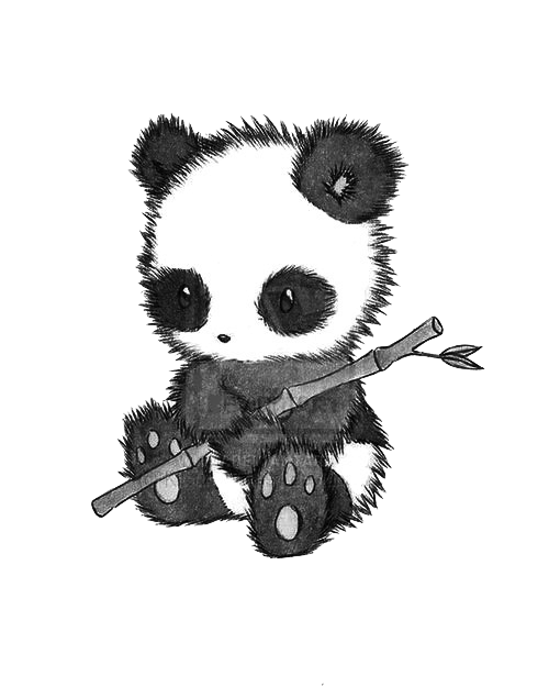 panda clipart fuzzy