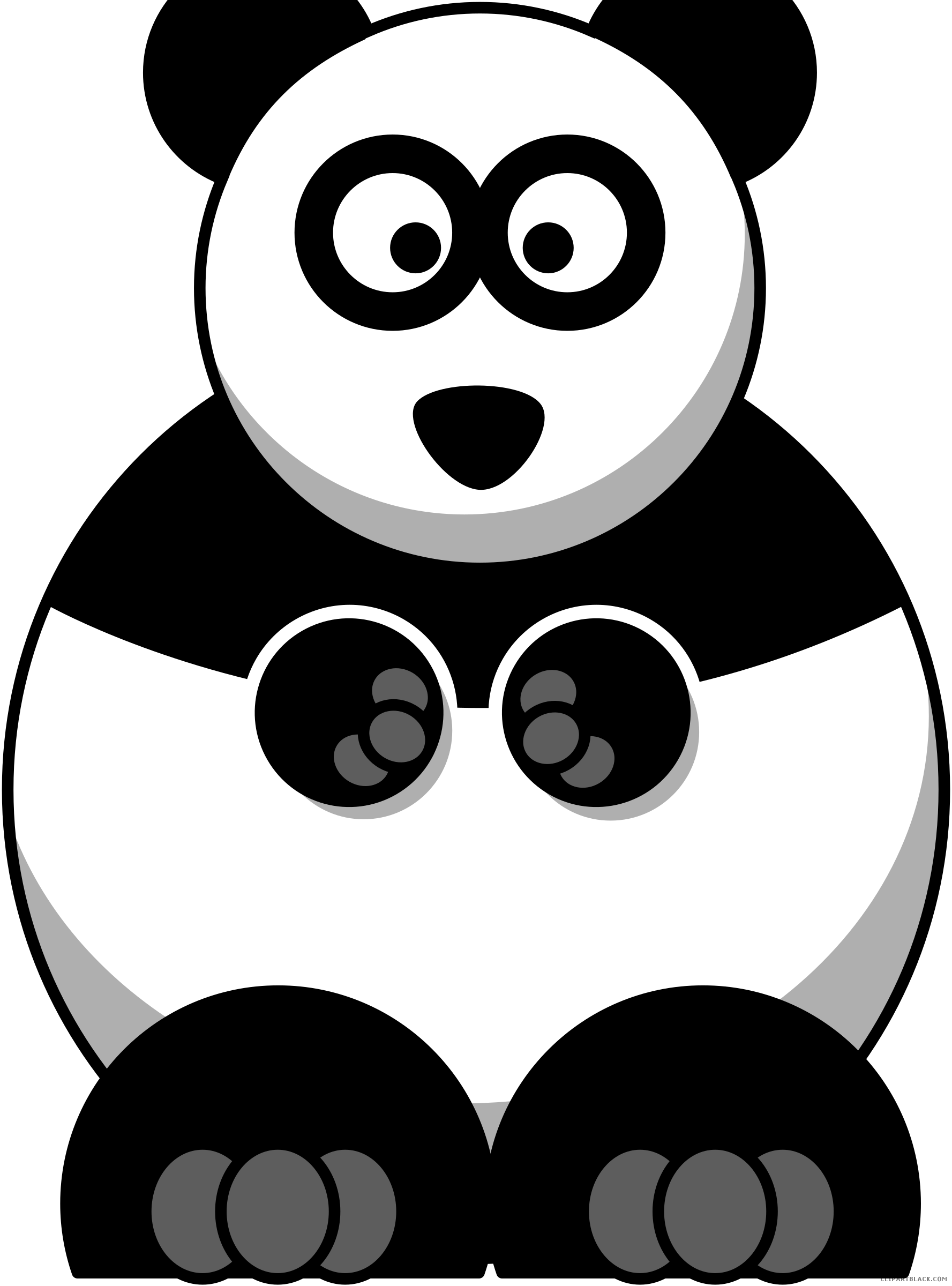 Panda clipart giant panda. Clipartblack com animal free