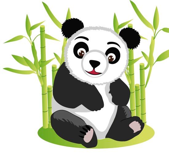panda clipart jungle