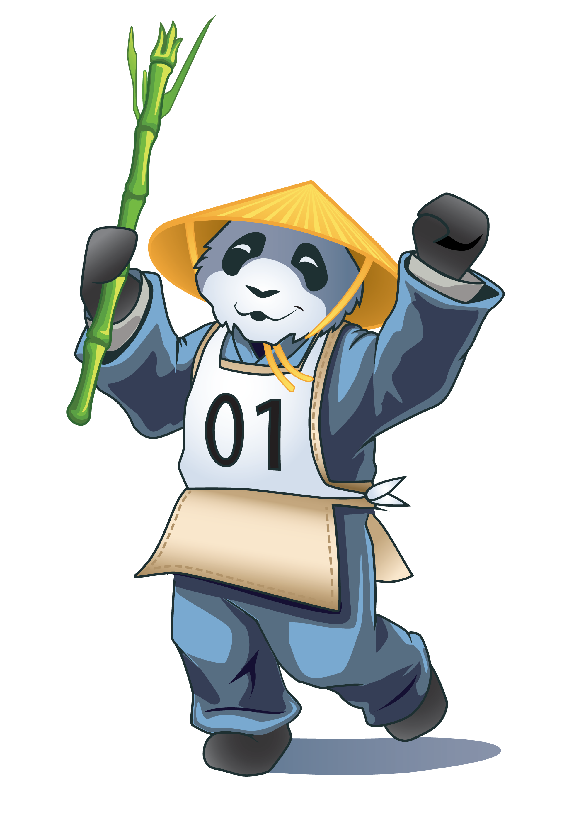 Panda clipart mascot. Index of branding images