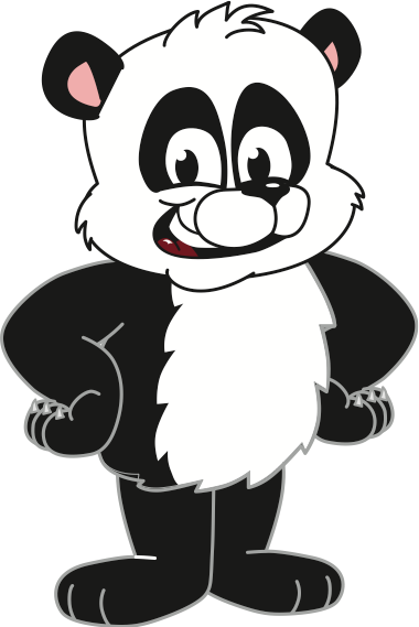 Clip art image junction. Panda clipart mascot