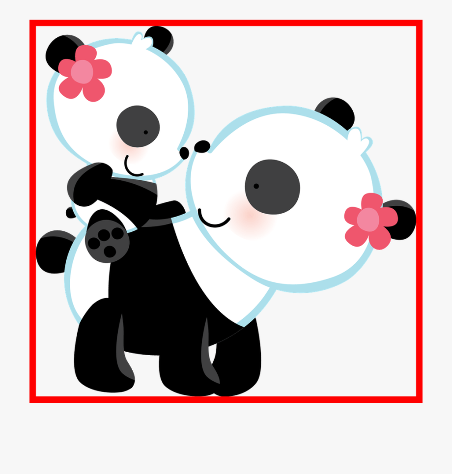 panda clipart mother baby