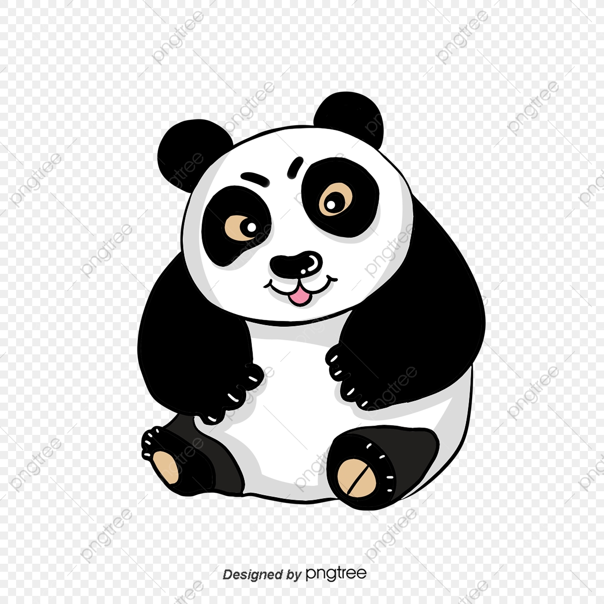 panda clipart painting