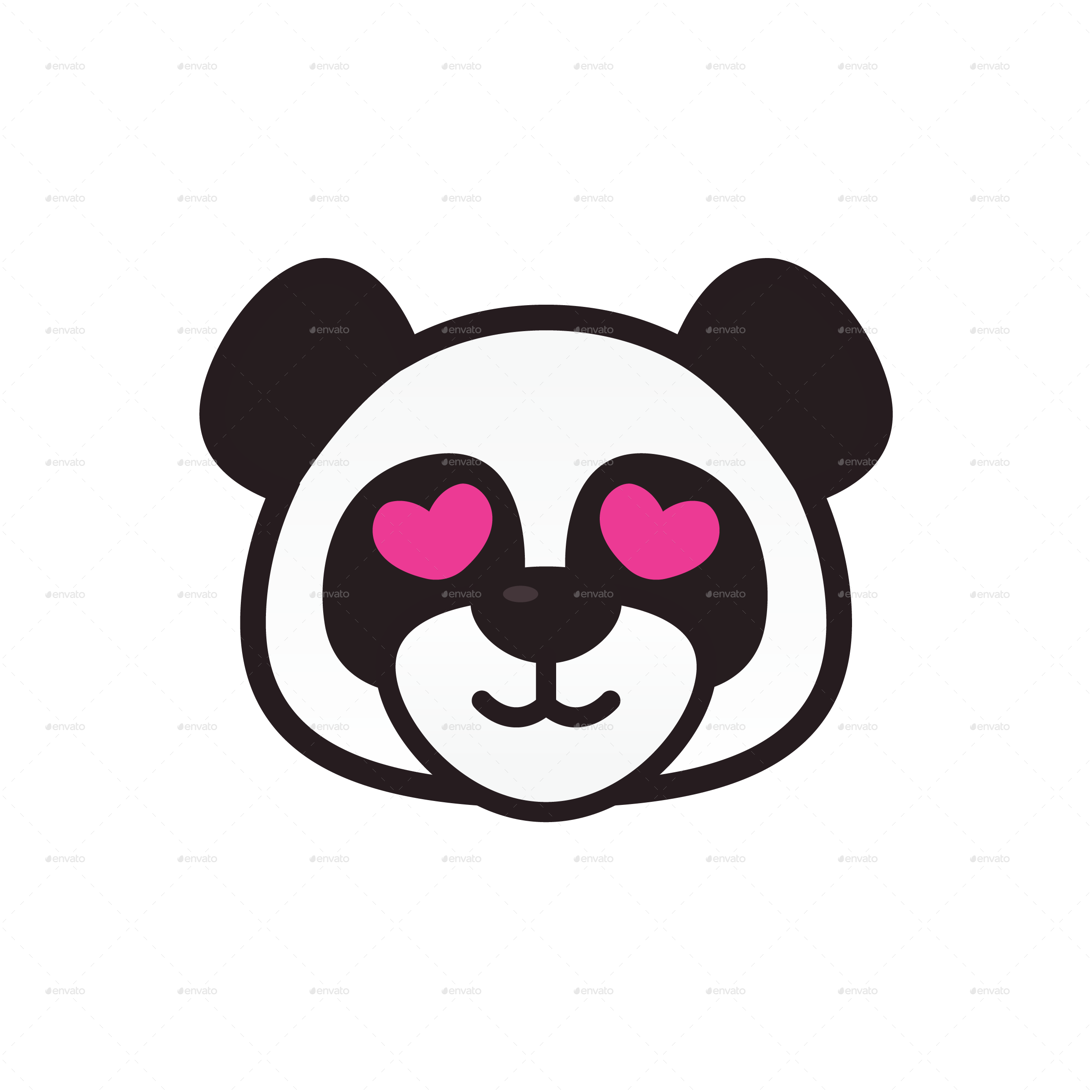 Panda clipart pink panda. Emoticon by yellowline std
