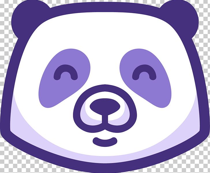 panda clipart purple