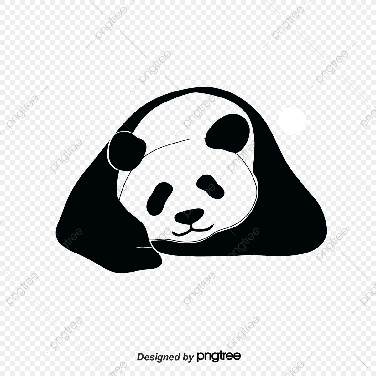 panda clipart simple