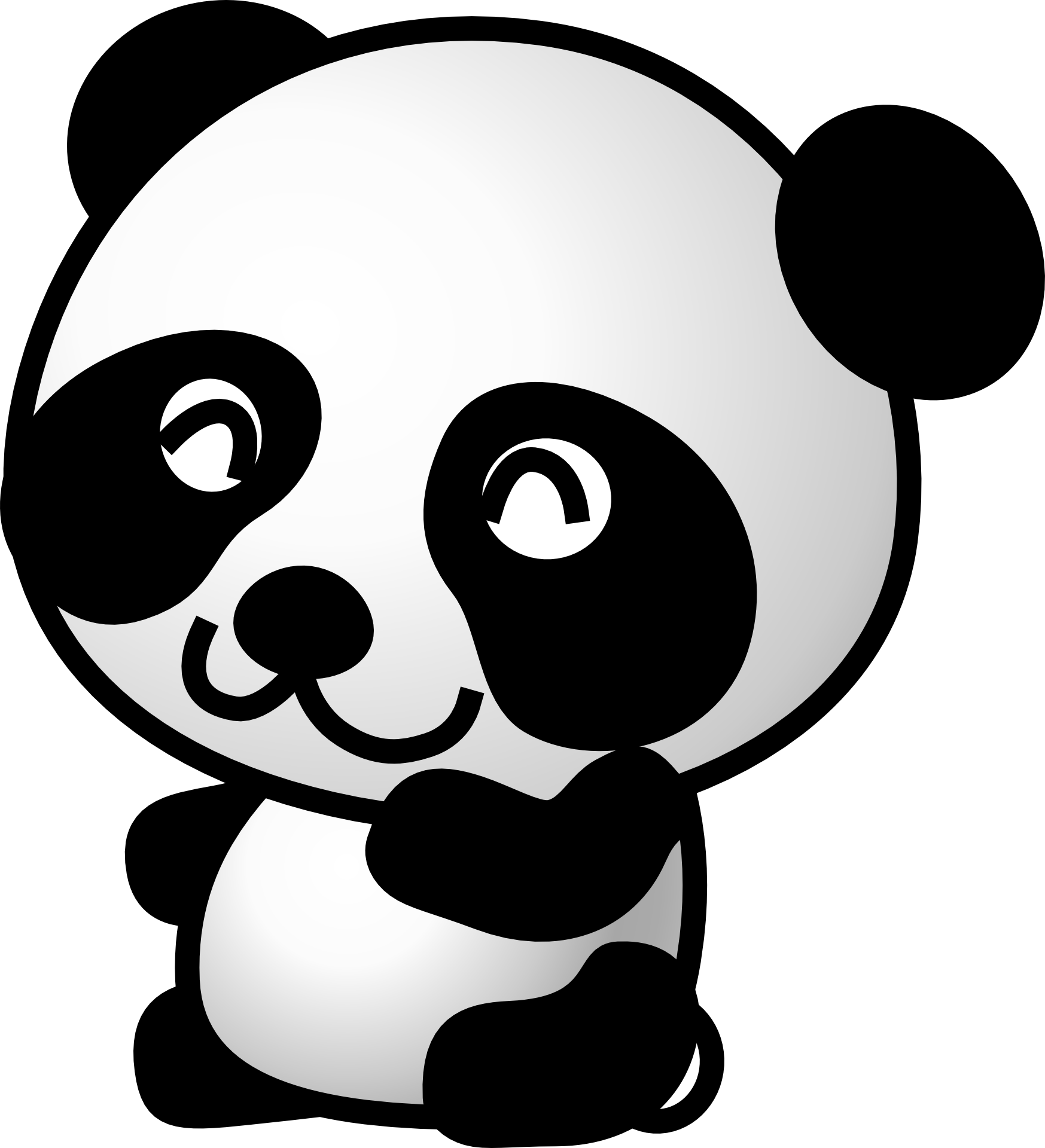 Full size of bear. Panda clipart small