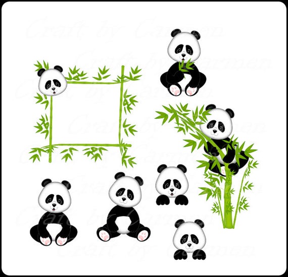 Panda clipart small. Bear clip art cute