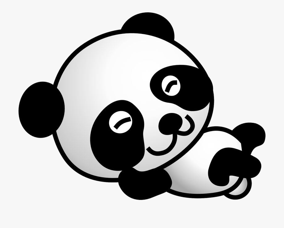 Panda clipart transparent background. Bear cartoon free picture