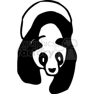 Panda clipart walking. On all fours royalty