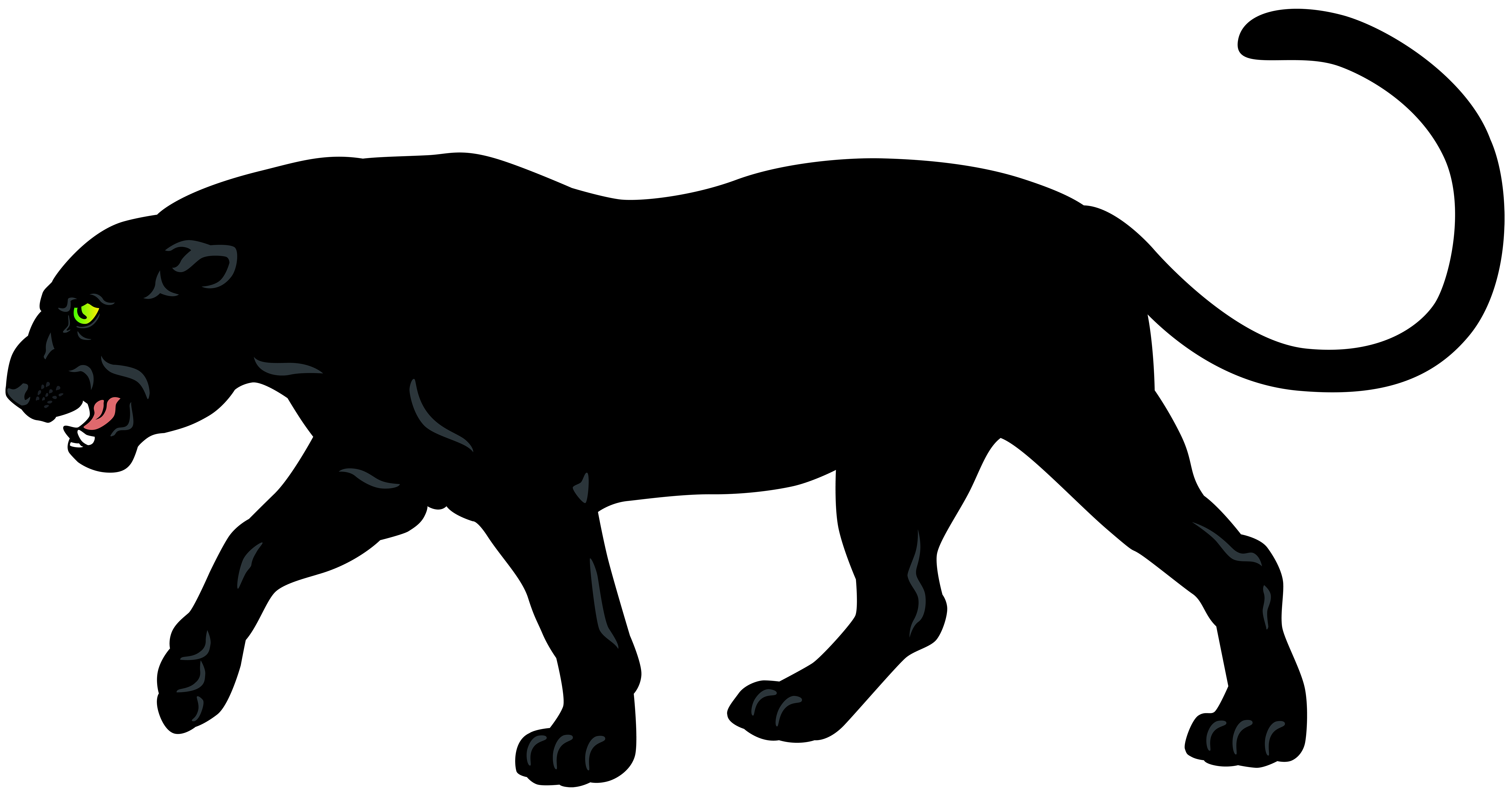 Cat clipart black panther. Png clip art image