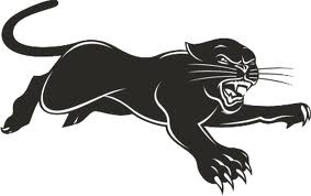 panther clipart black and white