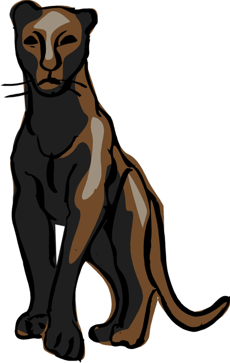 panther clipart cute