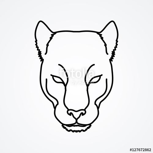 panther clipart easy