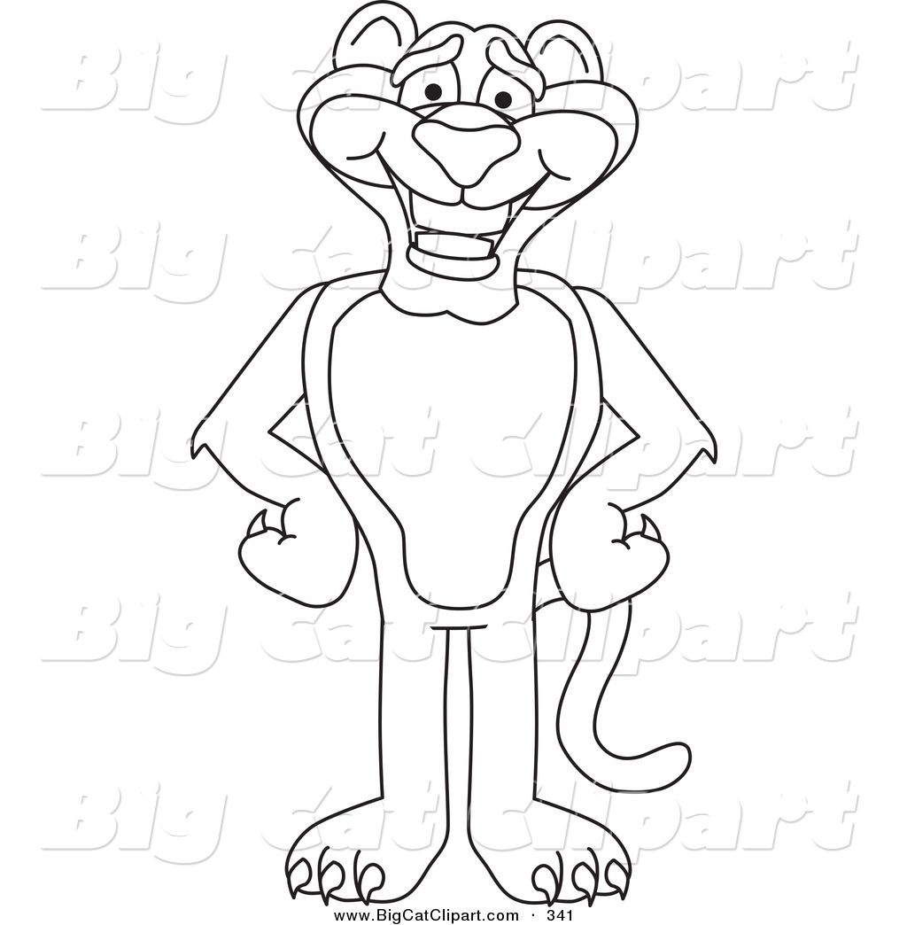 panther clipart happy