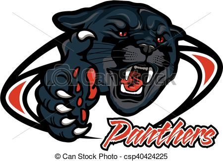Vector panthers football stock. Panther clipart icon
