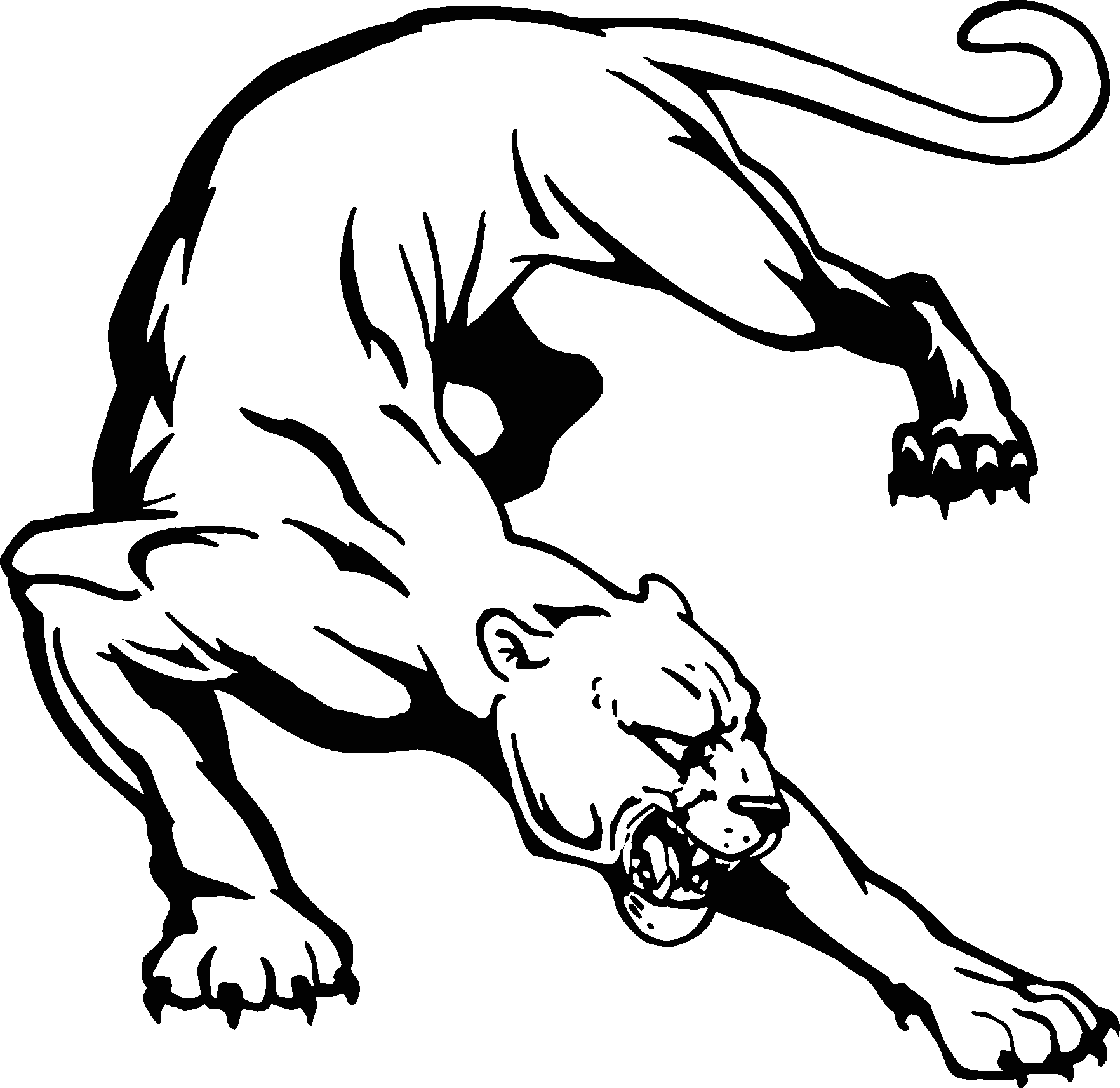 panther clipart outline
