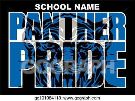 Vector illustration . Panther clipart panther pride