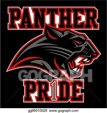 Panther clipart panther pride. Vector illustration 