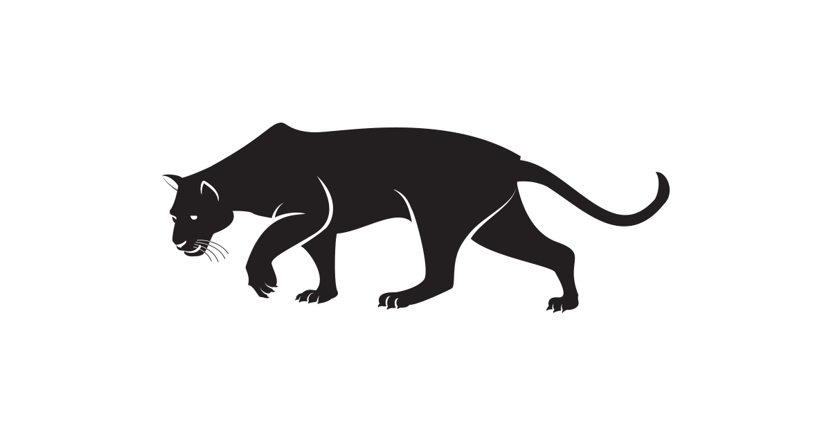 Black cougar clip art. Panther clipart puma