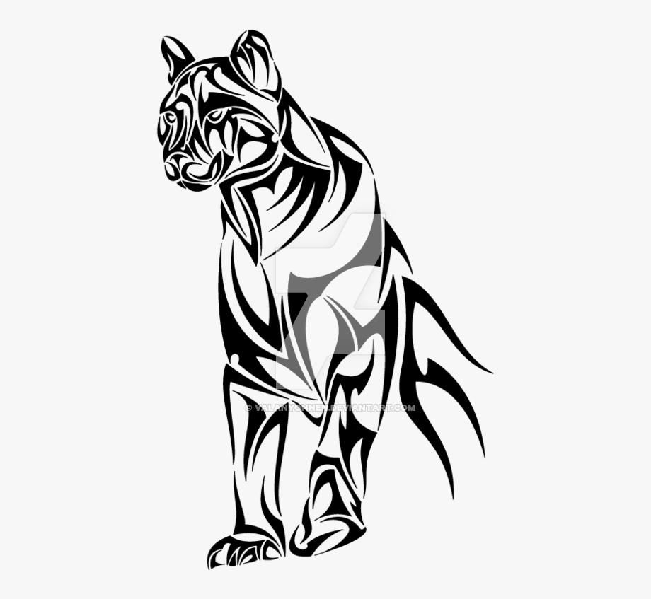 panther clipart tribal