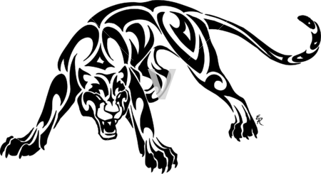 panther clipart tribal