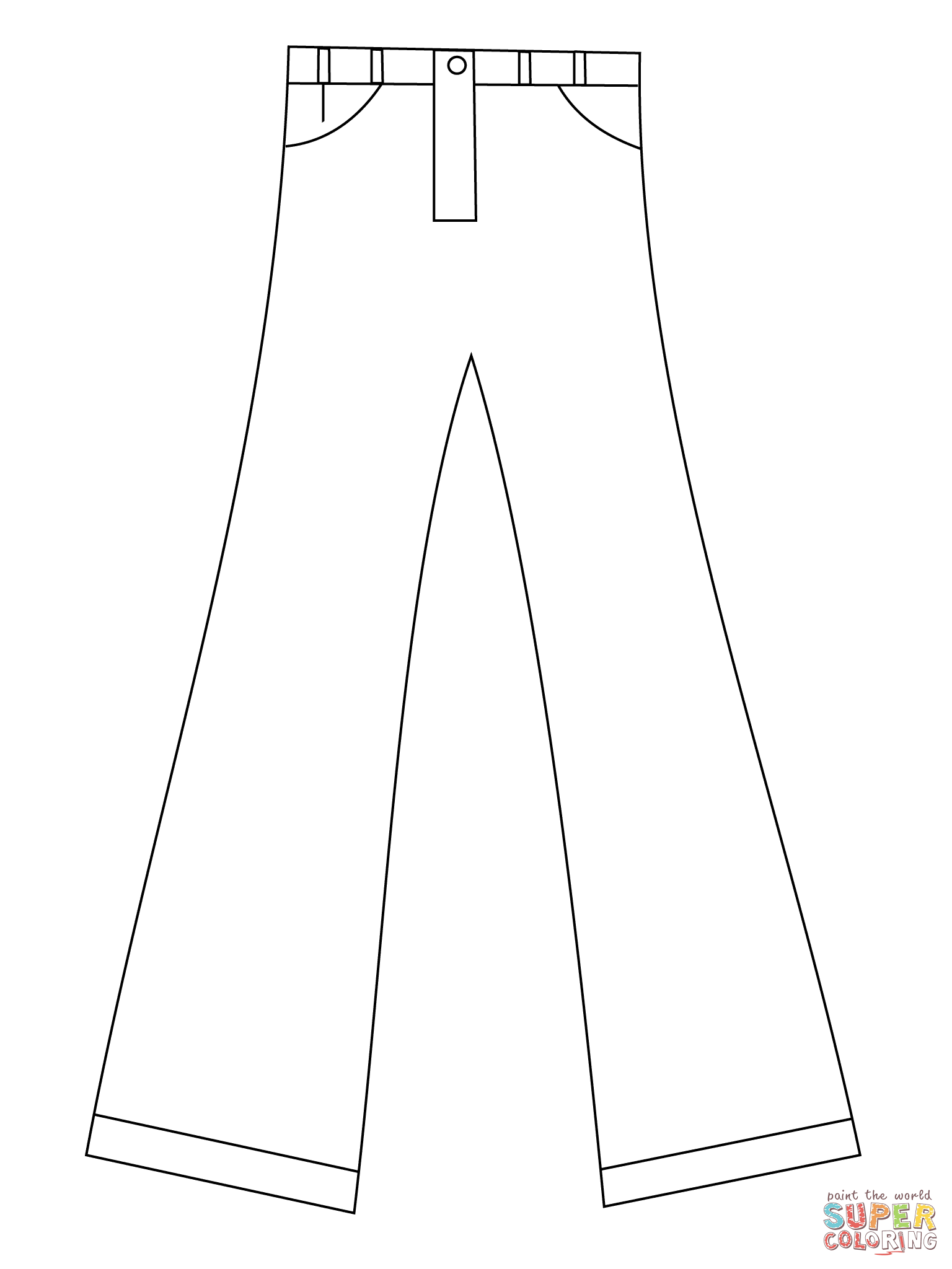 pants clipart coloring page