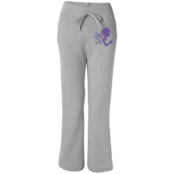 Curly girl fitness logo. Pants clipart purple pants