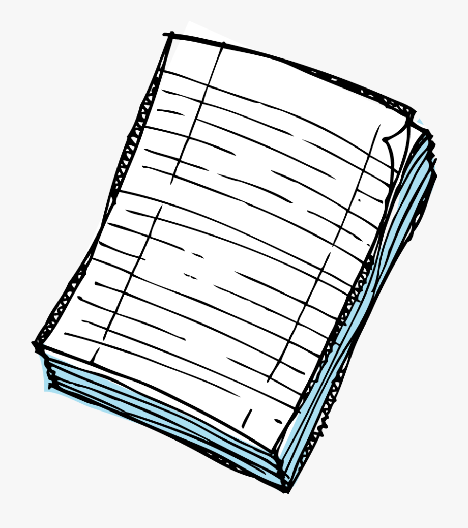 paper clipart black and white