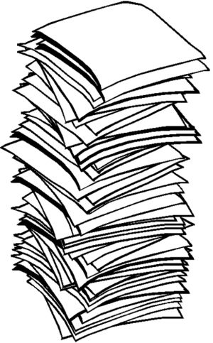 clipart paper stack papers