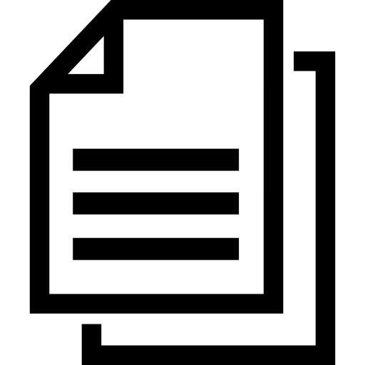 Files symbol of double. Paper icon png