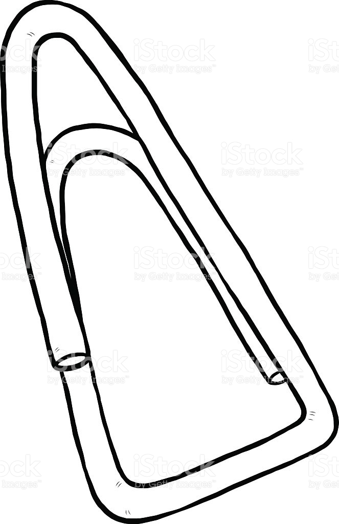 paperclip clipart black and white