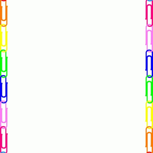 Paper clip for writings. Paperclip clipart border