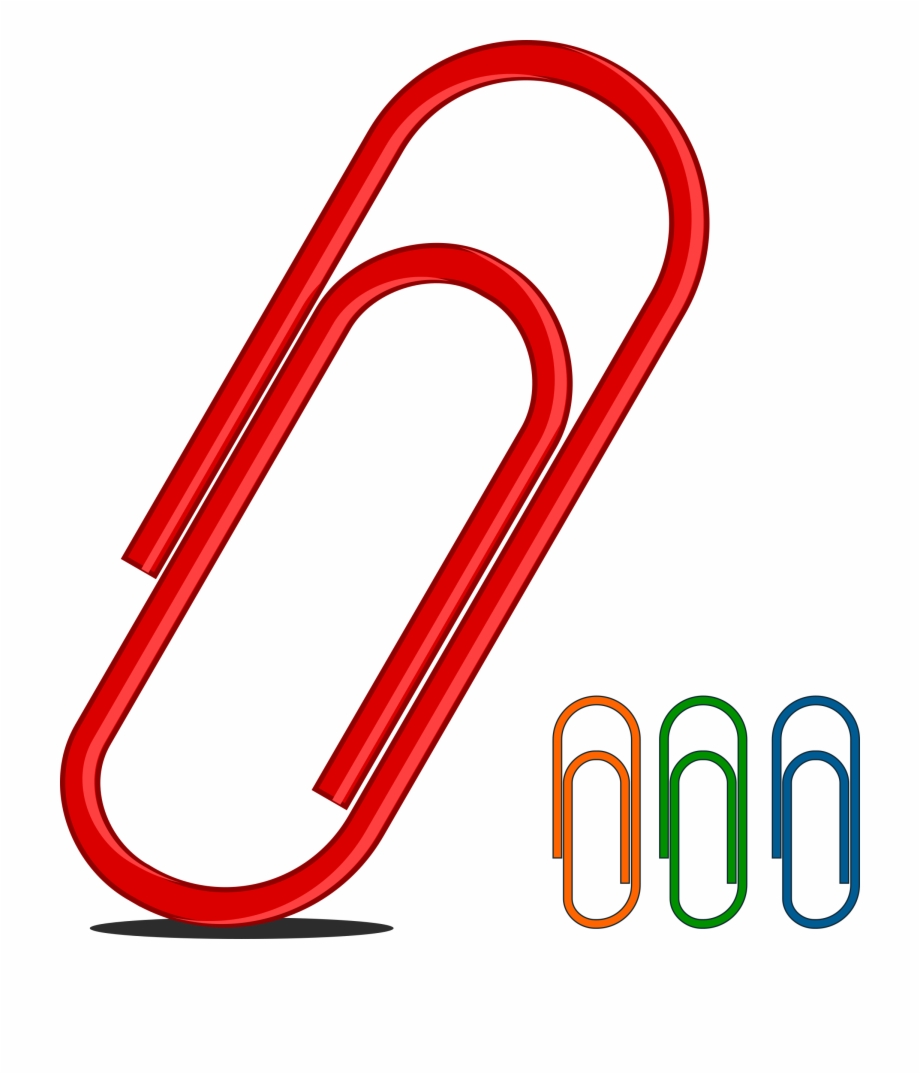 paperclip clipart colored