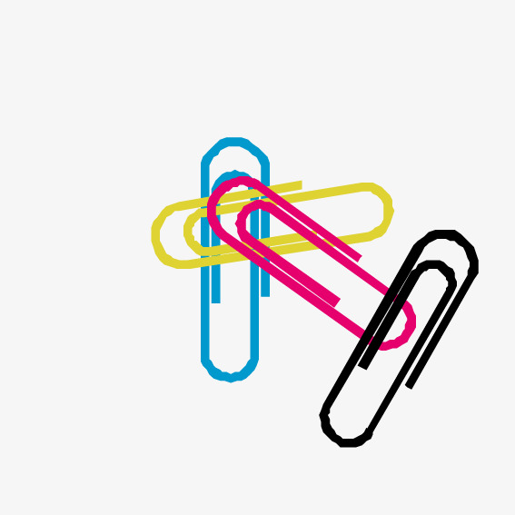paperclip clipart colored