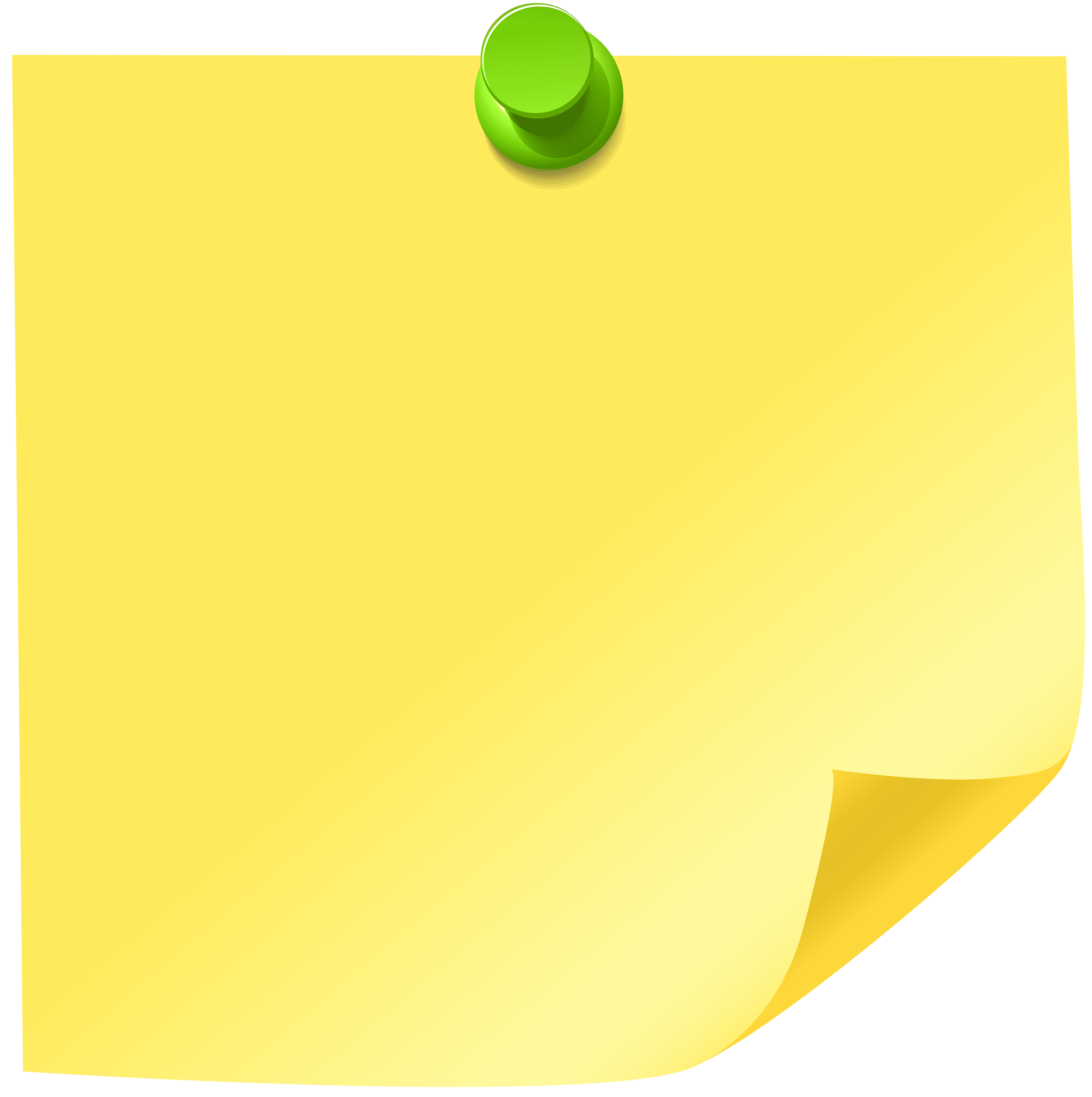Paperclip clipart note. Sticky yellow png free