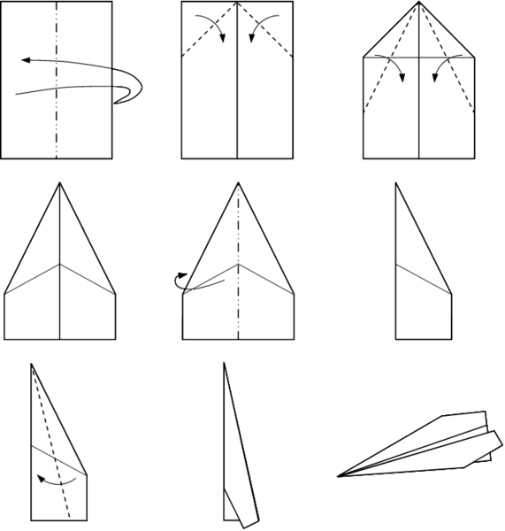 paperclip clipart paper plane