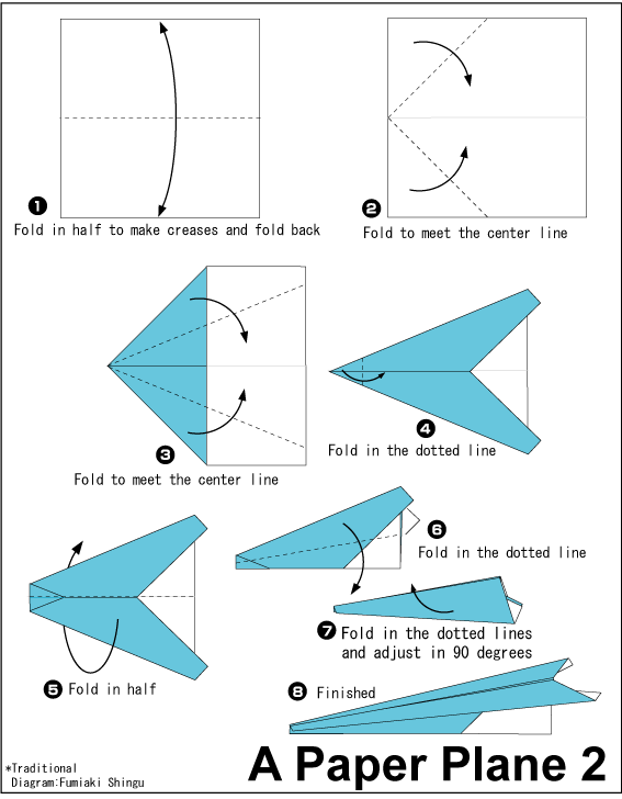 Paperclip clipart paper plane. Origami easy instructions for