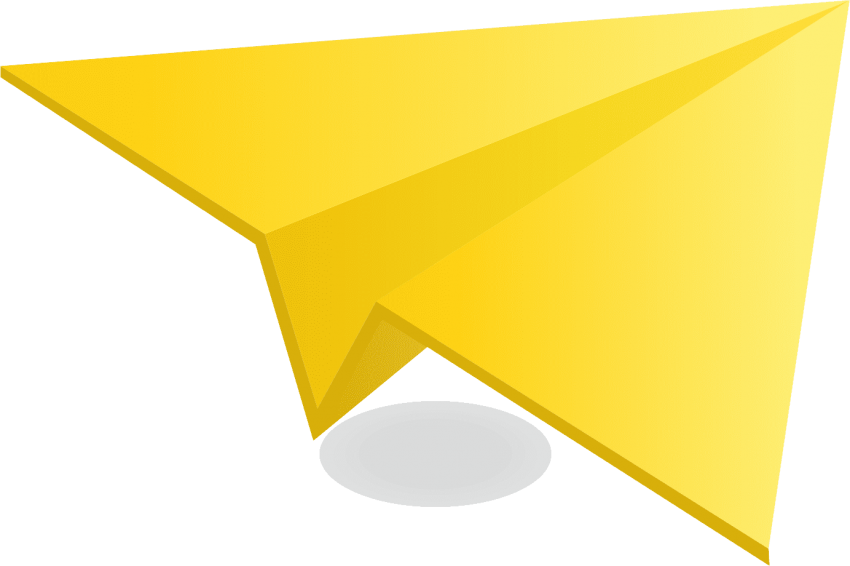 Yellow png free images. Paperclip clipart paper plane