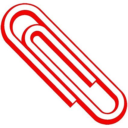 paperclip clipart red paper