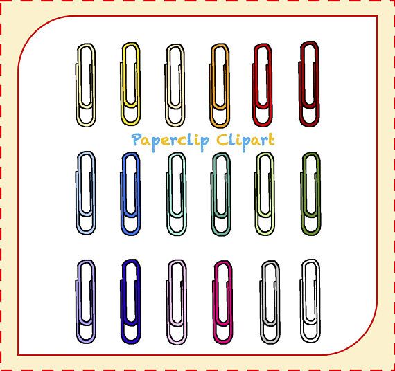 paperclip clipart school thing