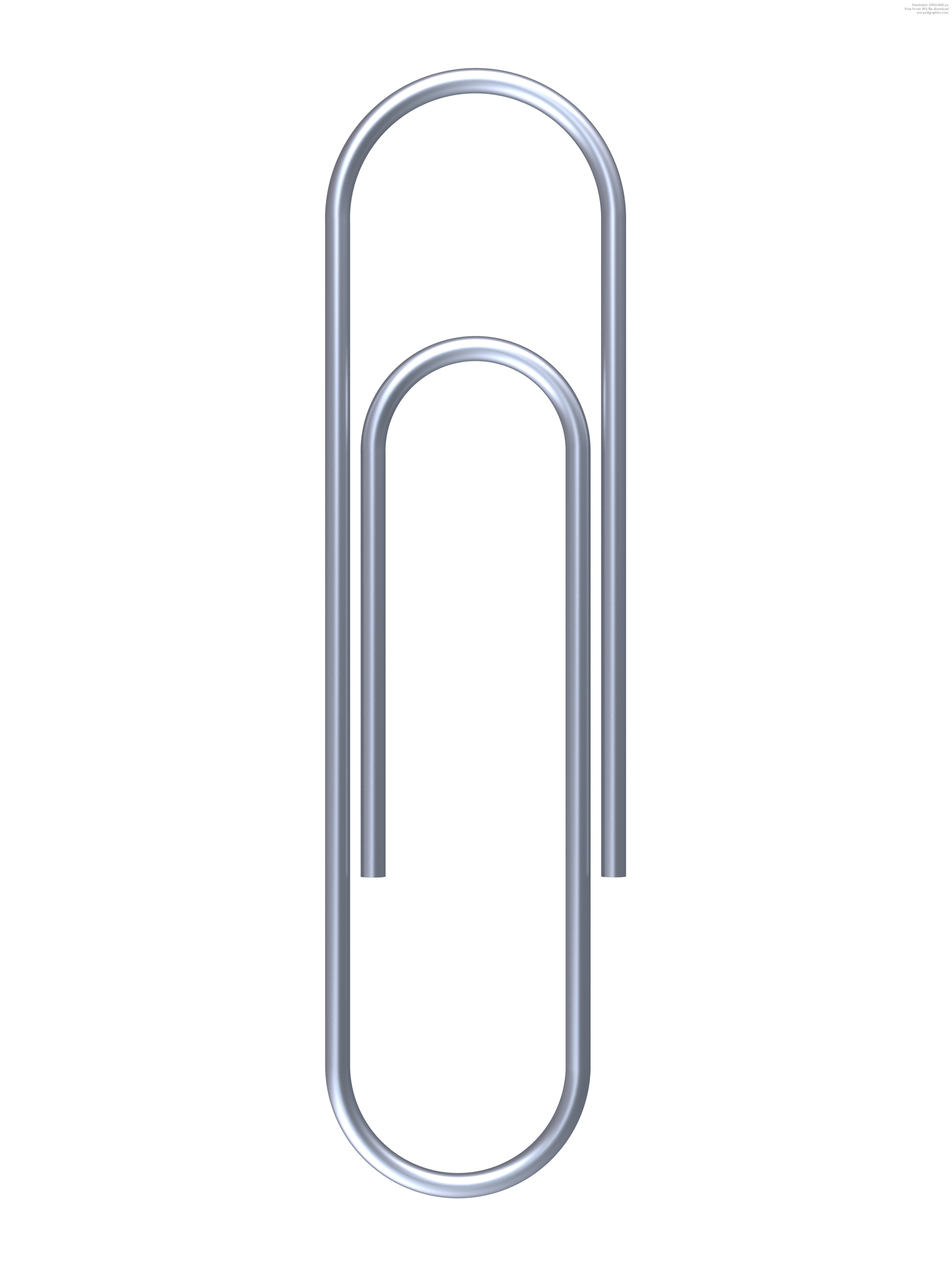 paperclip clipart silver