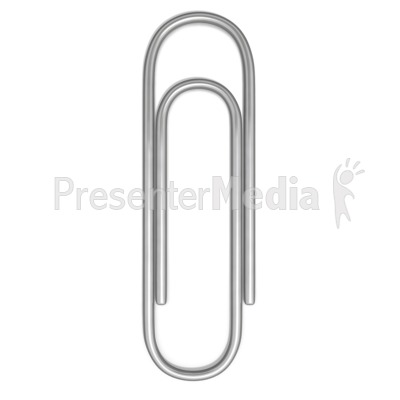 paperclip clipart silver