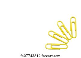 paperclip clipart yellow
