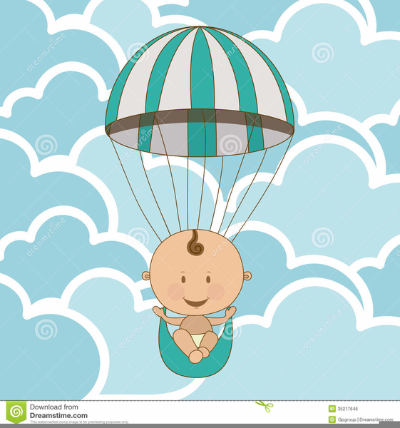 parachute clipart baby