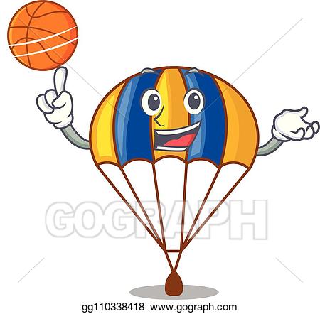 parachute clipart basket