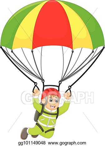 parachute clipart cartoon