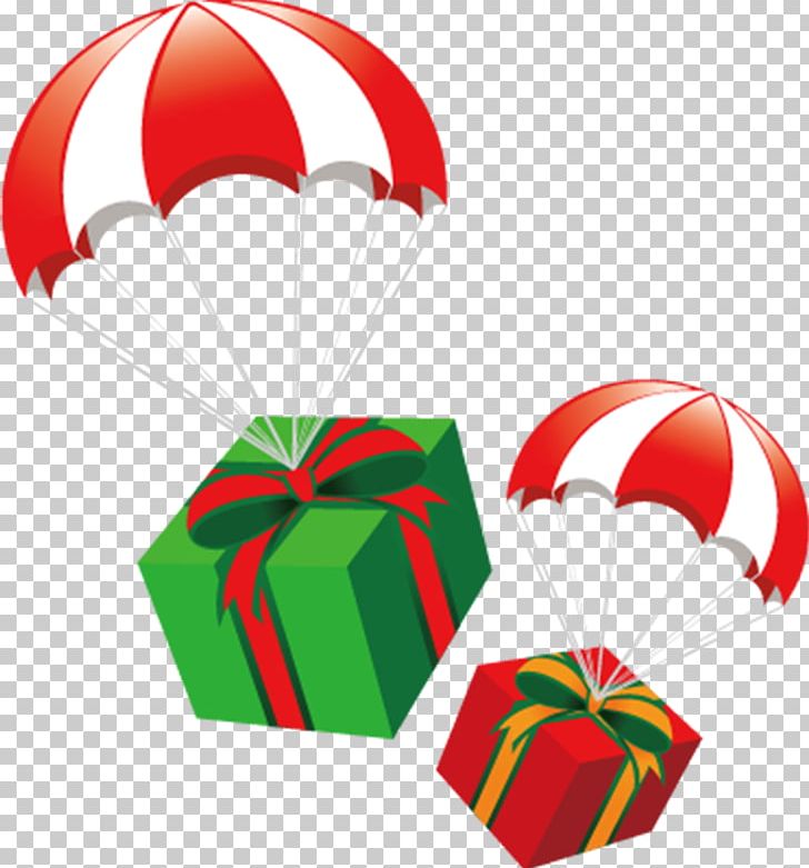Gift cartoon png balloon. Parachute clipart christmas